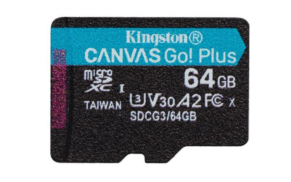 Imagine Card micro SDXC 64GB Clasa 10 UHS-I Canvas GO Plus, Kingston SDCG3/64GBSP